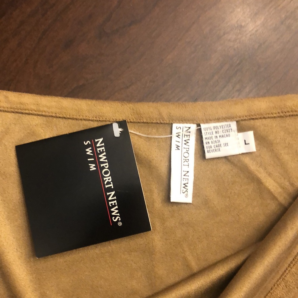 Vintage Faux Suede Swim Coverup by Newport News - Picture 12 of 13